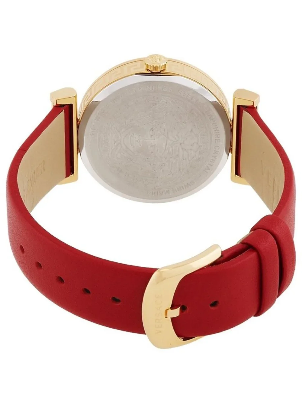 NWT Versace Regalia Quartz Crystal Red Dial Ladies Watch